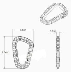 Tactical Carabiner Plastic Hook
