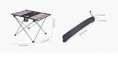 Foldable Table With Bottle Hole